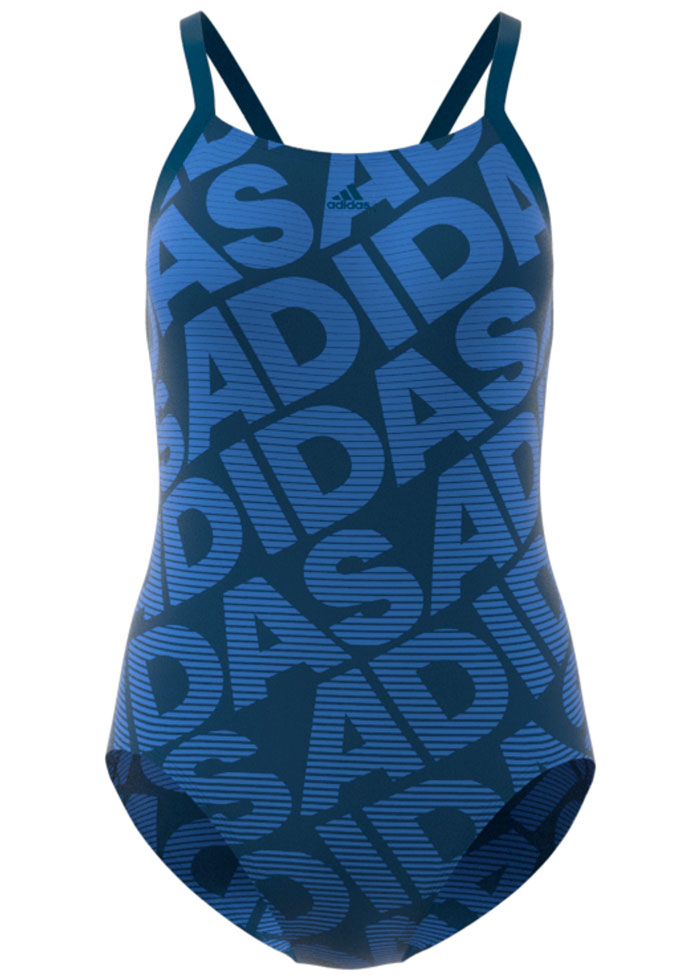 Adidas Women's Allover Print Swimsuit - Blue-250422