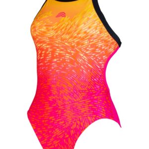 Aquarapid Girls Atlanty Swimsuit - Orange/Pink-0