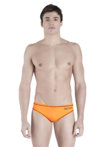 Akron Men's Addison Evo Bicolour Brief- Orange / Black