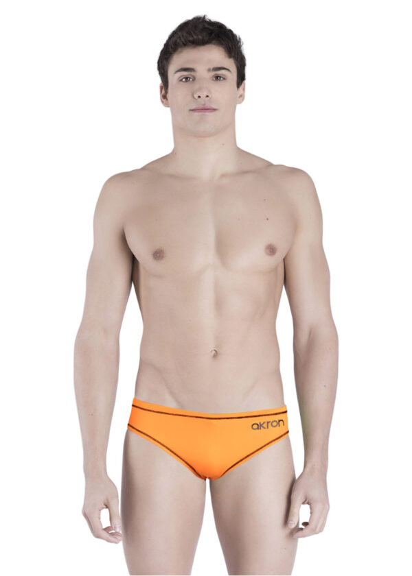 Akron Men's Addison Evo Bicolour Brief- Orange / Black-0
