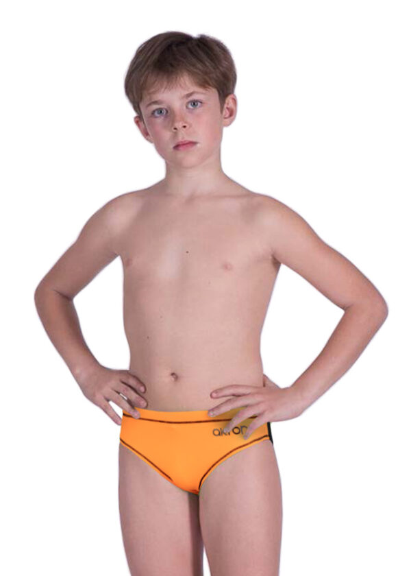 Akron Boys Addison Evo Bicolour Brief - Orange / Black-0