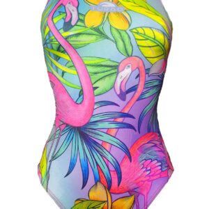 Turbo Women's Flamenco Swimsuit - Pink-0