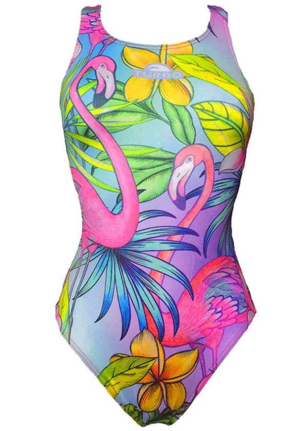 Turbo Women's Flamenco Swimsuit - Pink-0