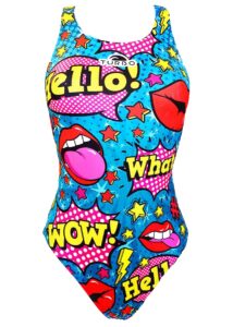 Turbo Girls Pop Comic Swimsuit - Blue