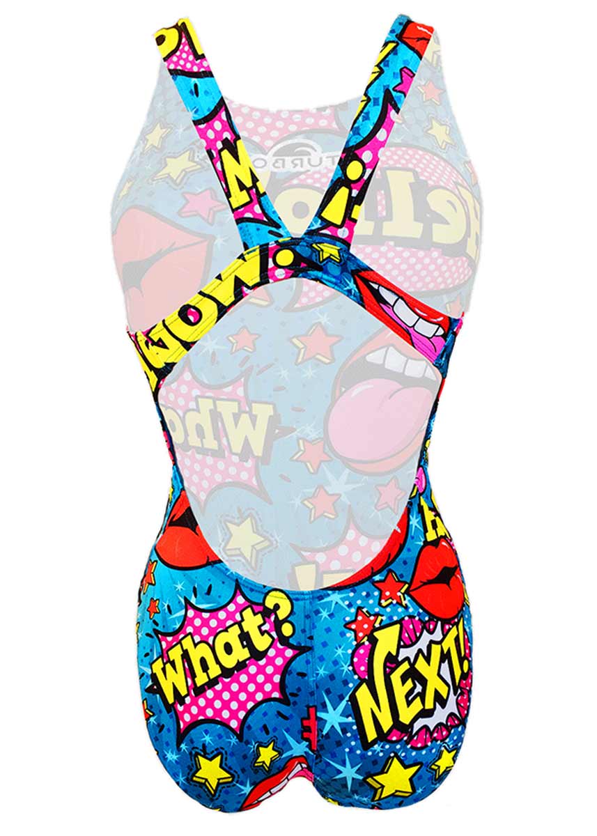 Turbo Girls Pop Comic Swimsuit - Blue-427989