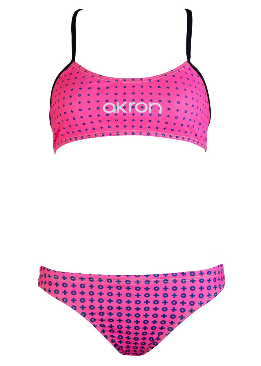 Akron Girls Bells Swim Bikini - Fuscia / Green-421720