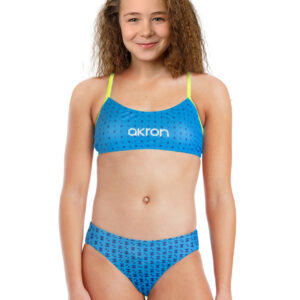 Akron Girls Bells Swim Bikini - Sky Blue / Yellow-0