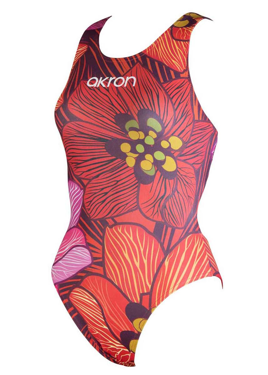 Akron Girls Rouge Swimsuit - Red-421766