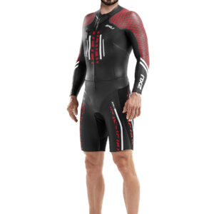 2XU Men's Swim Run: Pro Wetsuit- Black / Flame Scarlet-0