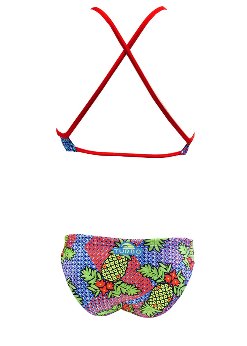 Turbo Girls Pineapple Swim Bikini Set - Blue-252705