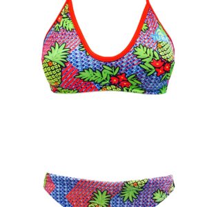 Turbo Girls Pineapple Swim Bikini Set - Blue-0