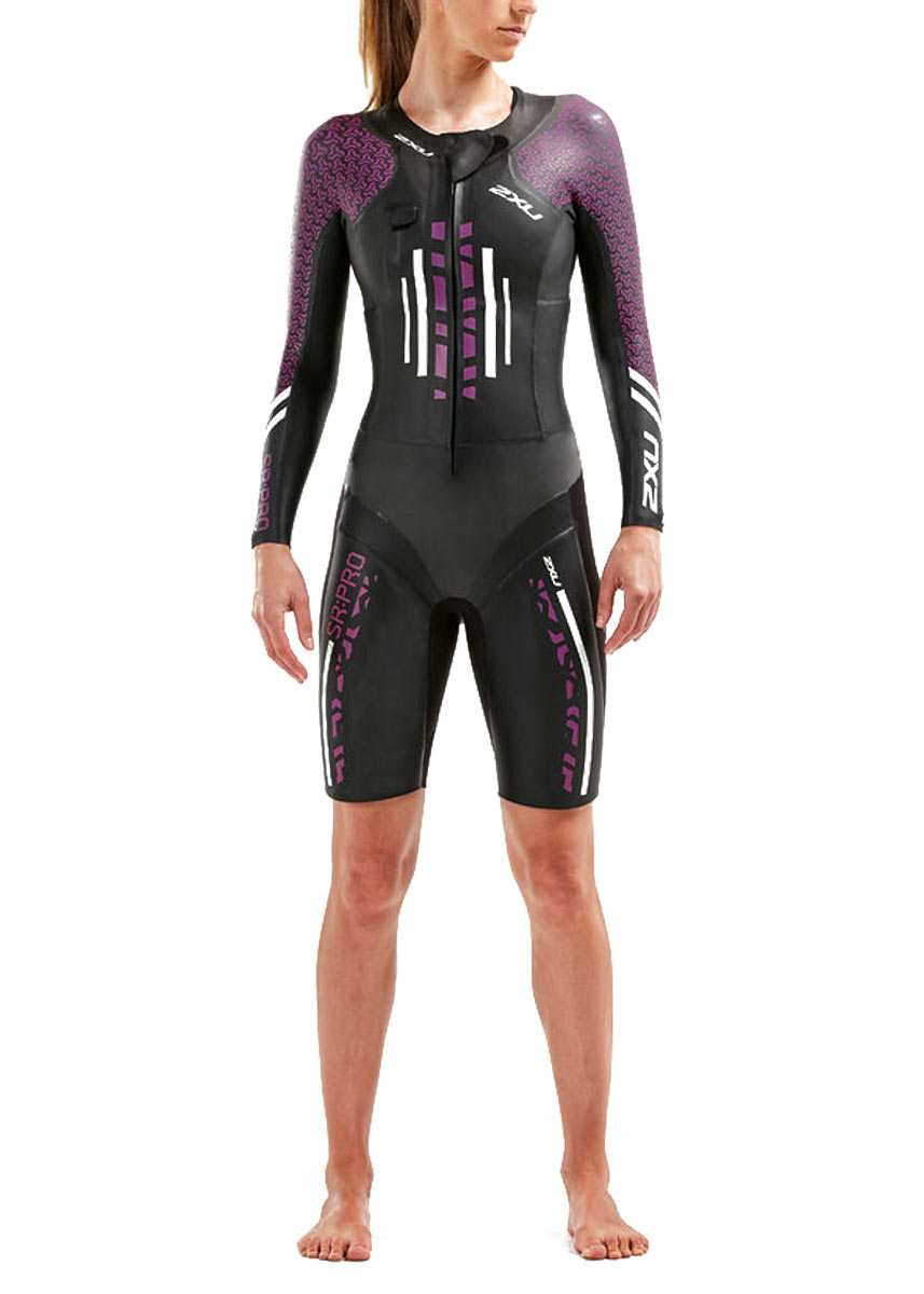 2XU Women's Swim Run: Pro Wetsuit- Black / Berry-253463
