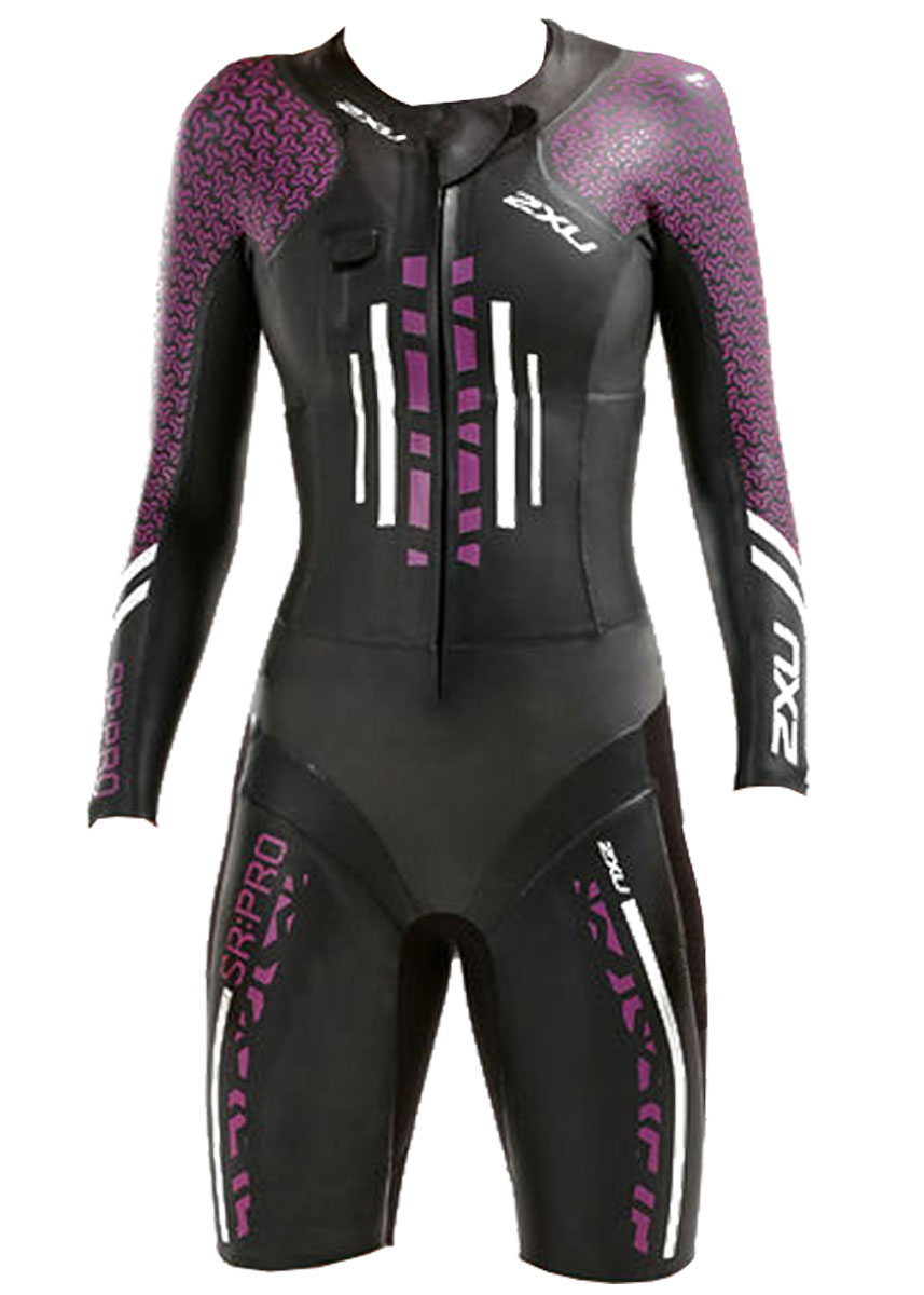 2XU Women's Swim Run: Pro Wetsuit- Black / Berry-253461
