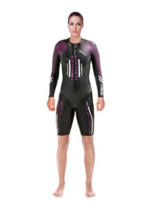 2XU Women's Swim Run: Pro Wetsuit- Black / Berry