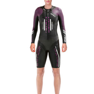 2XU Women's Swim Run: Pro Wetsuit- Black / Berry-0