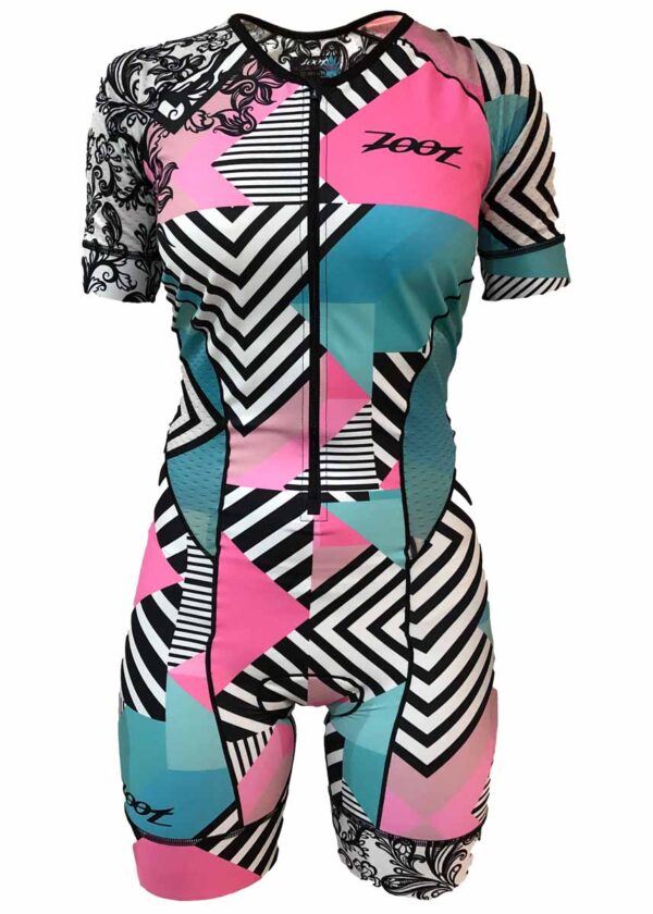 Zoot Women's LTD Tri Short Sleeve Aero Racesuit - Cali-0