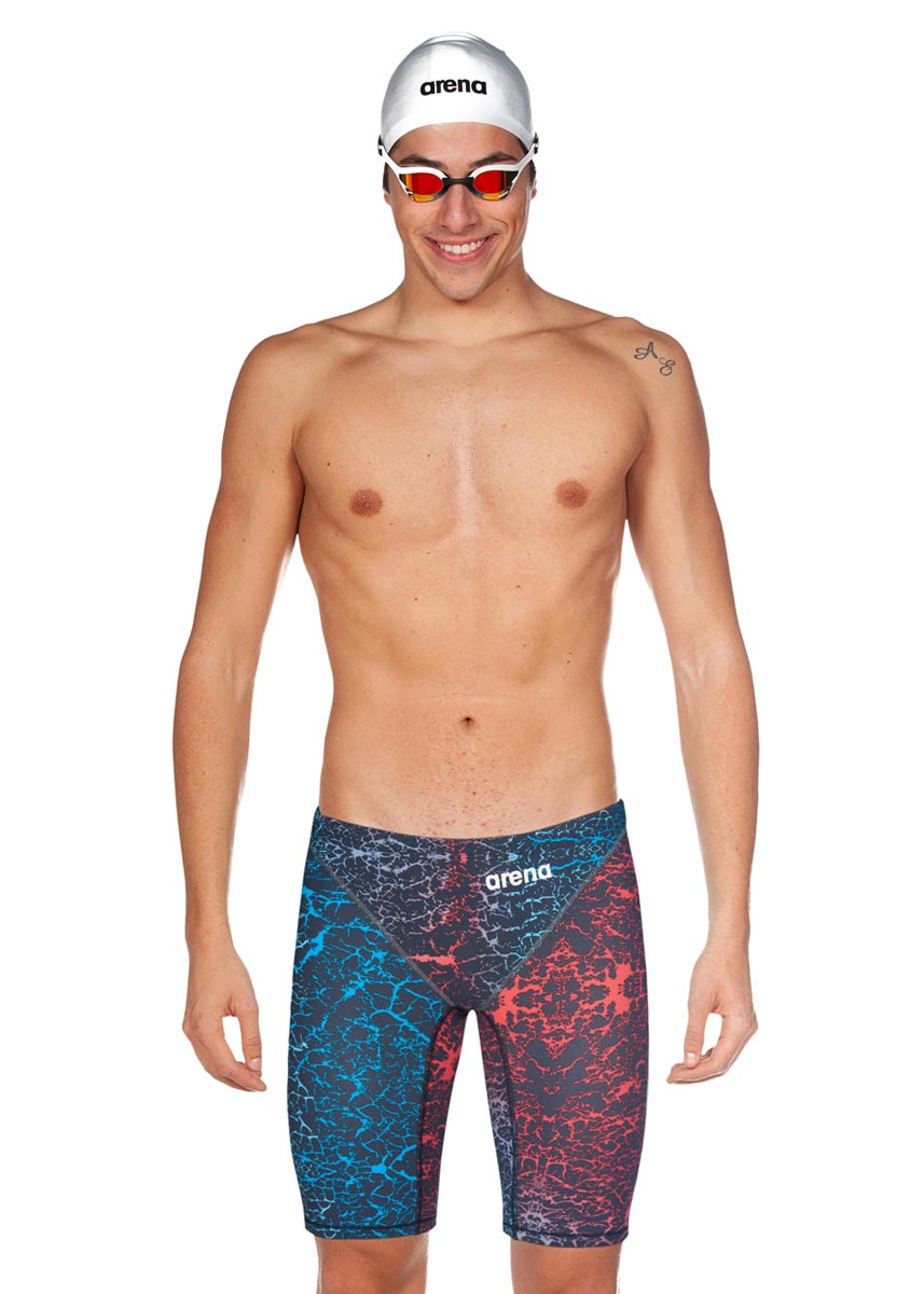 Arena Limited Edition Powerskin ST 2.0 Jammer - Storm Blue / Red-421515