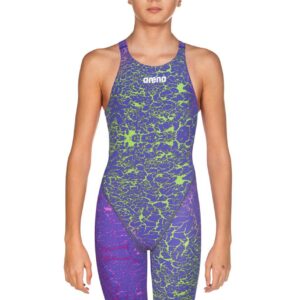 Arena Limited Edition Powerskin Junior ST 2.0 Kneeskin - Storm Pink / Green-0