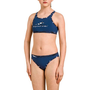 Aquafeel Girl's Night Waves Mini-cross back Swim Bikini - Blue -0