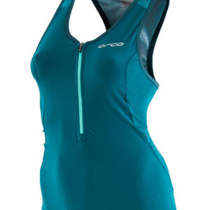 Orca Women's 226 Perform Singlet- Aquamarine/ Navy-0