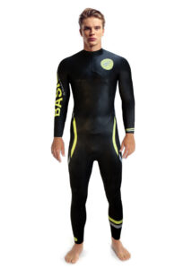 Rocket Science Sports Men's Basics Wetsuit- Black / Yellow
