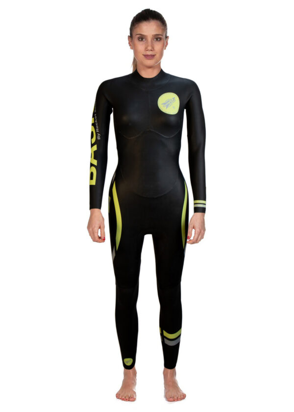 Rocket Science Sports Women's Basics Wetsuit- Black / Yellow-0