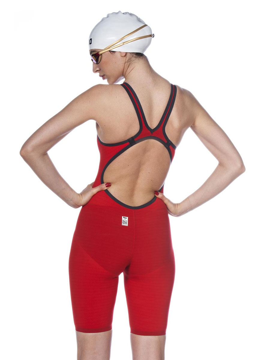 Arena Powerskin Carbon Air² Open Back Kneeskin - Red / Blue-427127