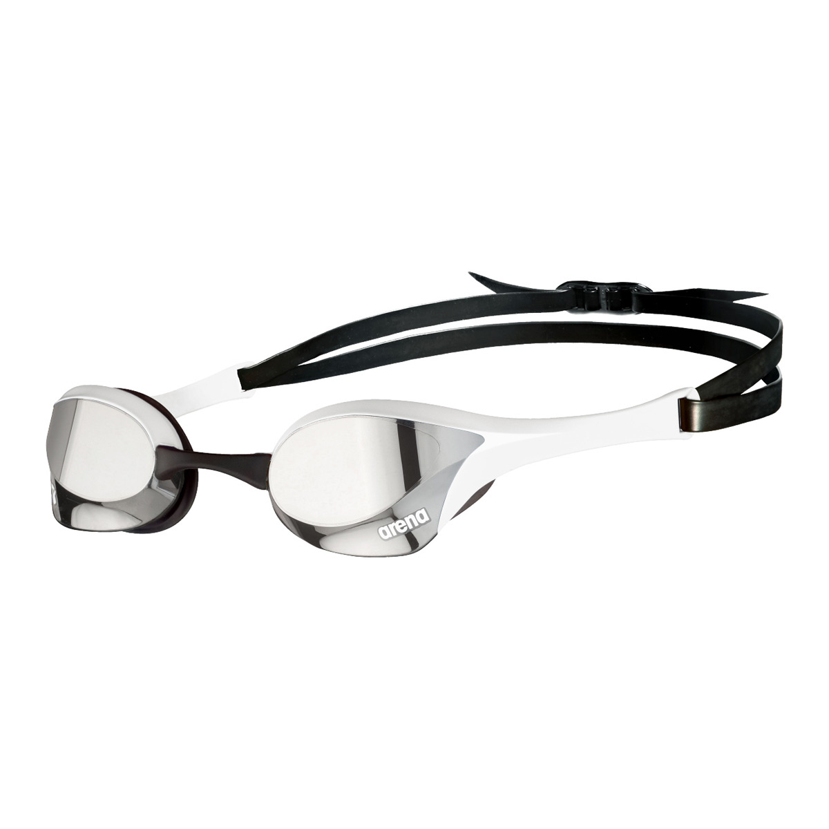 Arena Cobra Ultra Swipe Mirrored Goggles - Silver / White-0