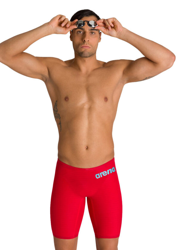 Arena Powerskin Carbon Air² Jammer - Red / Blue-0