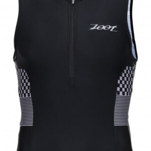 Zoot Suit Men's Performance Tri Tank - Silver Checkers-0