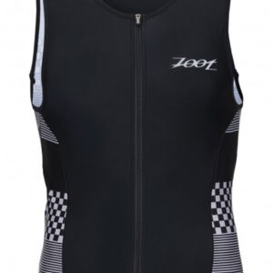 Zoot Suit Men's Performance Tri Full Zip Tank - Silver Checkers-0