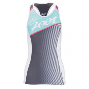 Zoot Women's Tri Team Racerback Top - Aquamarine / Passionfruit-0
