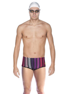 Arena Men's One Logo Stripe Low Waist Short - Black / Multi