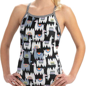 Uglies Girls Alpaca Party V-2 Back Swimsuit