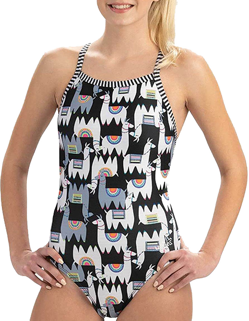 Uglies Girls Alpaca Party V-2 Back Swimsuit