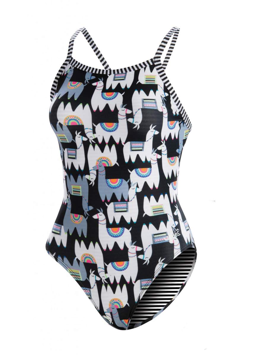 Uglies Girls Alpaca Party V-2 Back Swimsuit