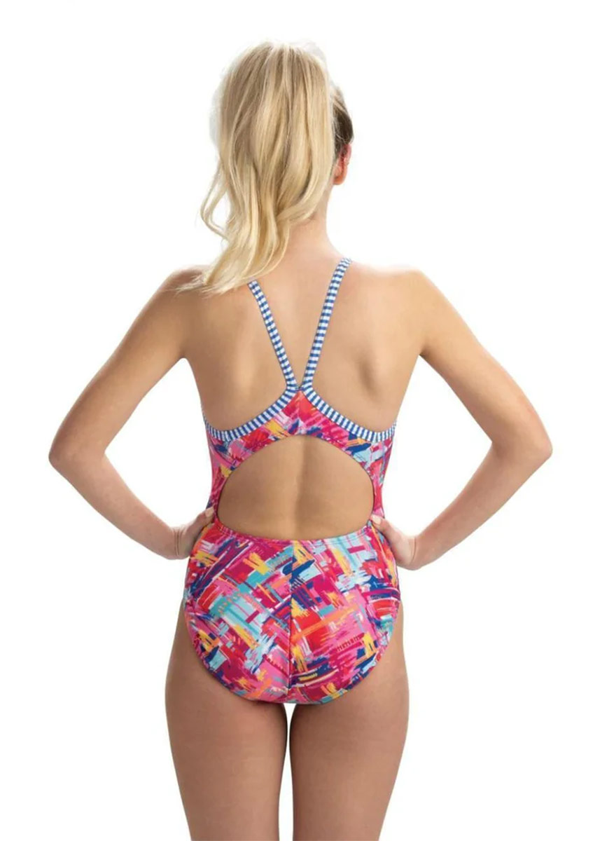 Dolfin Uglies Girls Basket Case V-2 Back Swimsuit