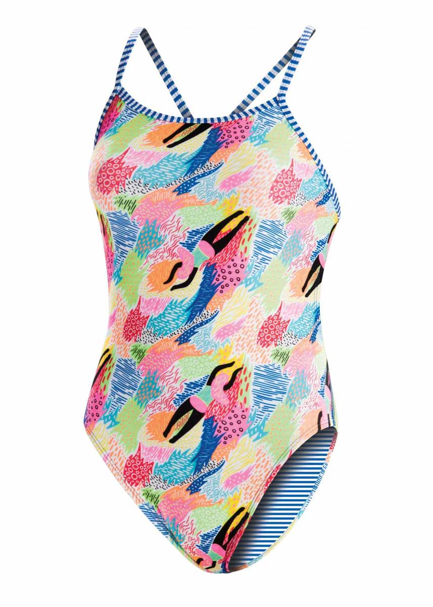 Uglies Dive Deep Double Strap Back Swimsuit