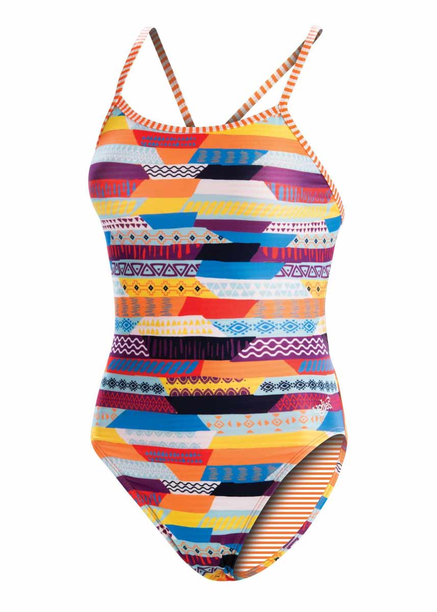 Uglies Stripe Life Double Strap Back Swimsuit