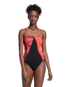 Adidas Women's Pro Colour Block Swimsuit - Black / Pink