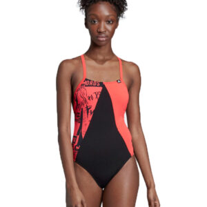 Adidas Women's Pro Colour Block Swimsuit - Black / Pink-0