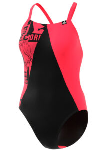 Adidas Girl's Pro Colour Block Swimsuit - Black / White