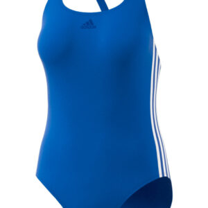 Adidas Women's Athly V 3 Stripes Swimsuit - Blue-0
