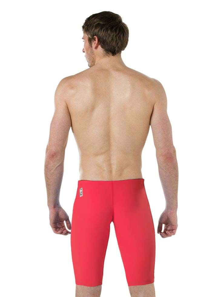 Speedo Men's Fastskin LZR Racer Element Jammer- Lava Red/ Silver