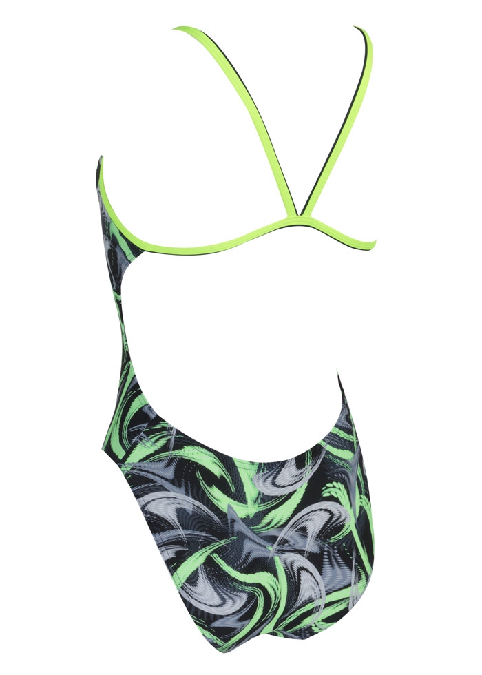 Blueseventy Womens Fog Open Back Swimsuit - Green / Silver-429252