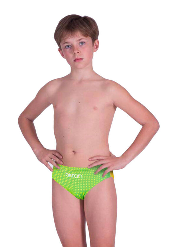 Akron Boy's Addison 4 Colours Brief - Green / Yellow-0