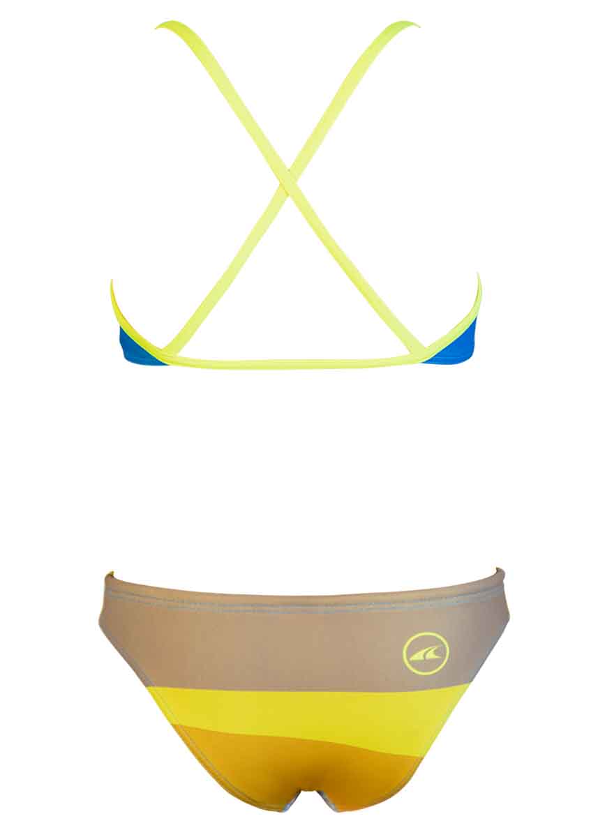 Akron Girl's Calla Swim Bikini - Blue-429275