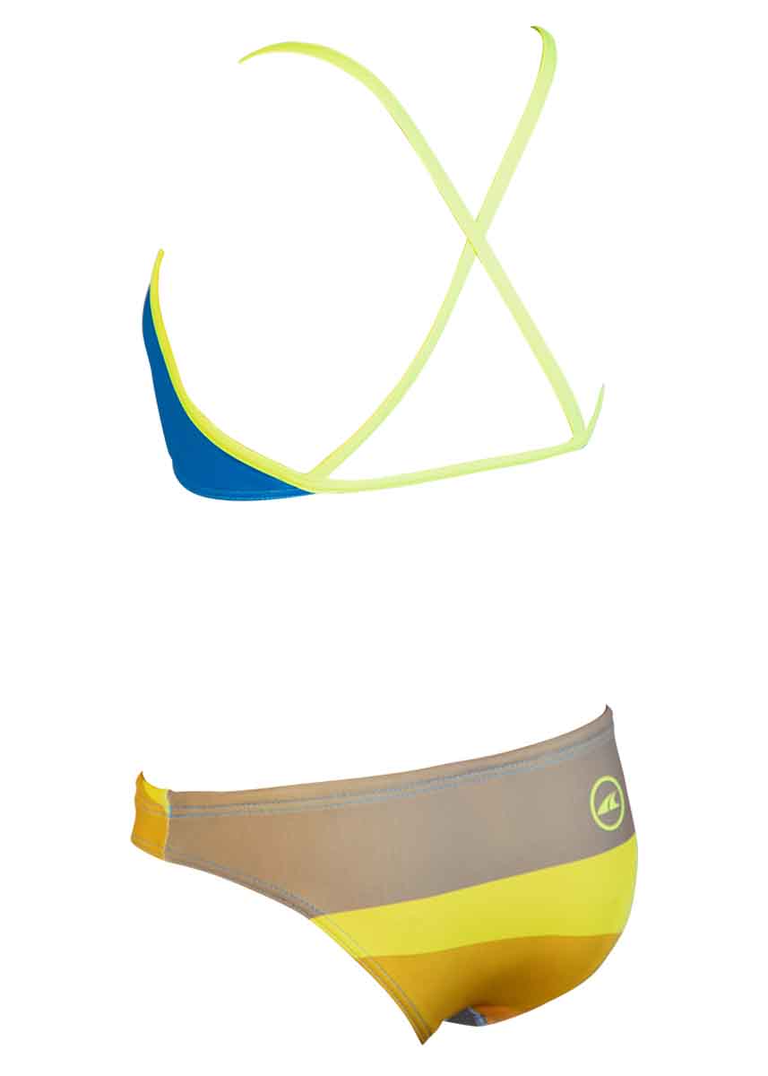 Akron Girl's Calla Swim Bikini - Blue-429276