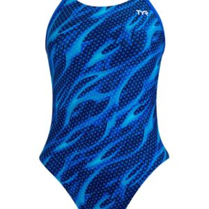 TYR Women's Reaper Performance Cut Out Swimsuit - Blue
