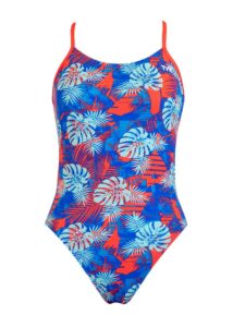 TYR Girl's Tortuga Cut Out Fit Swimsuit - Teal / Multi